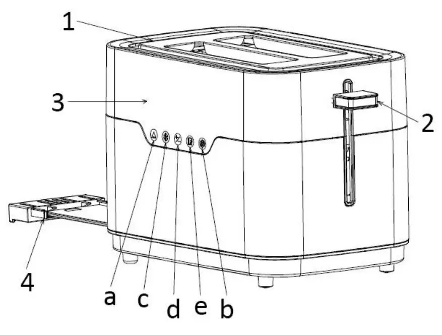 emerio TO 122083 Stainless Steel Toaster - CHARACTERISTICS