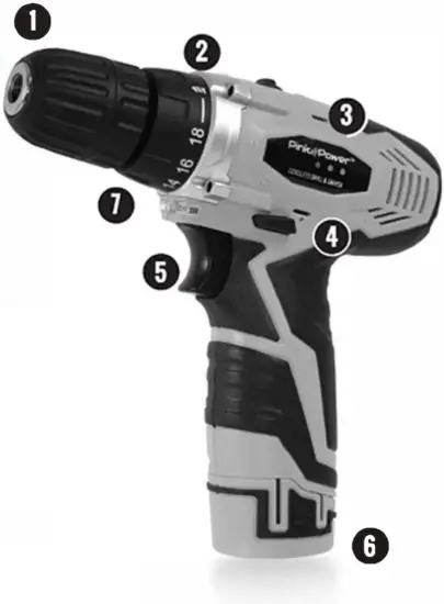 Pink Power PP121LI Lithium Ion Cordless Drill and Driver Kit feature