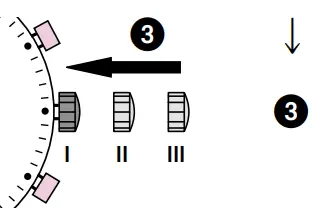 Adjusting the chronograph hands to zero position