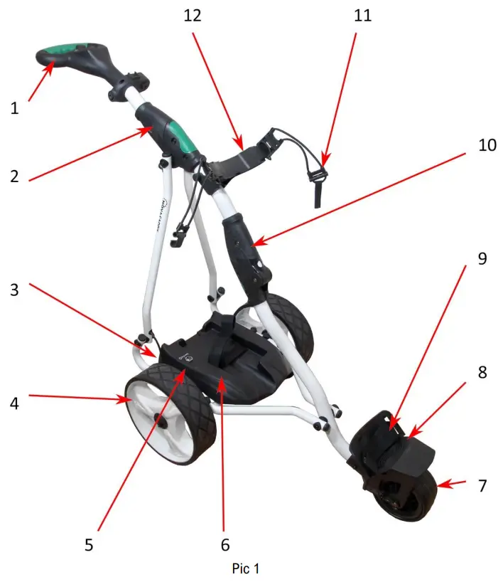 NOVA CADY P1D3 Electric Golf Trolley - fig