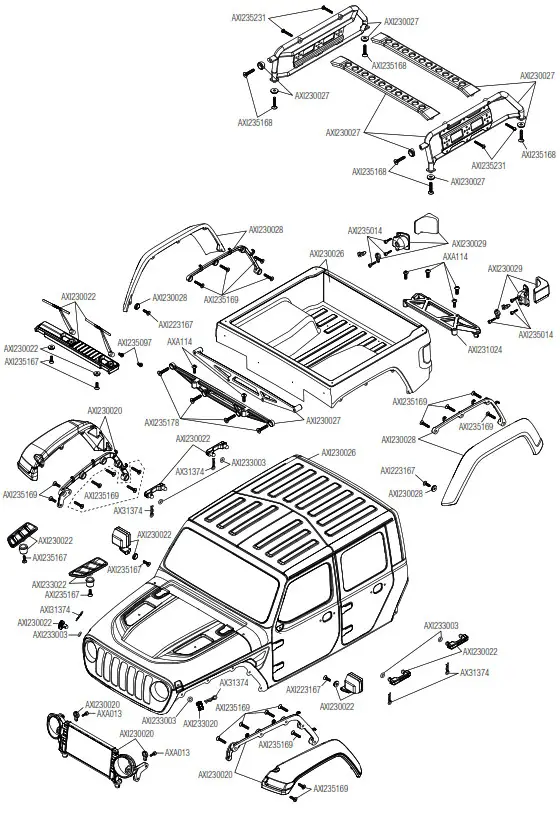 HORIZON SCX-10 III Jeep Gladiator- CHASSIS-
