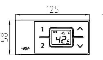CLAGE FX 2400-26050 Remote control FX for instantaneous water heaters 1