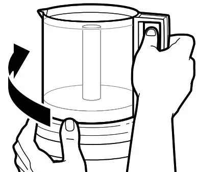 KitchenAid USING THE FOOD CHOPPER- Hold the base steady