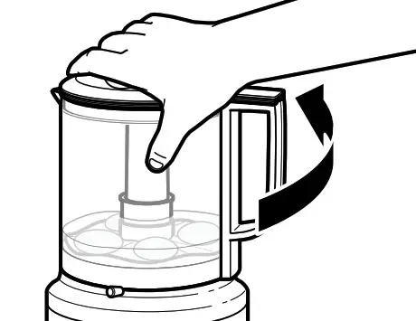 KitchenAid USING THE FOOD CHOPPER- Place the lid on the work