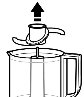 KitchenAid USING THE FOOD CHOPPER- Pull the blade straight