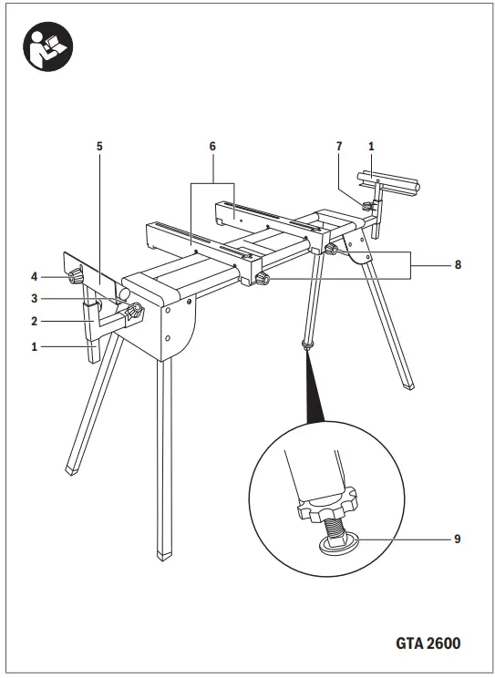 BOSCH GTA 2600 Professional Mitre Saw Stand-1