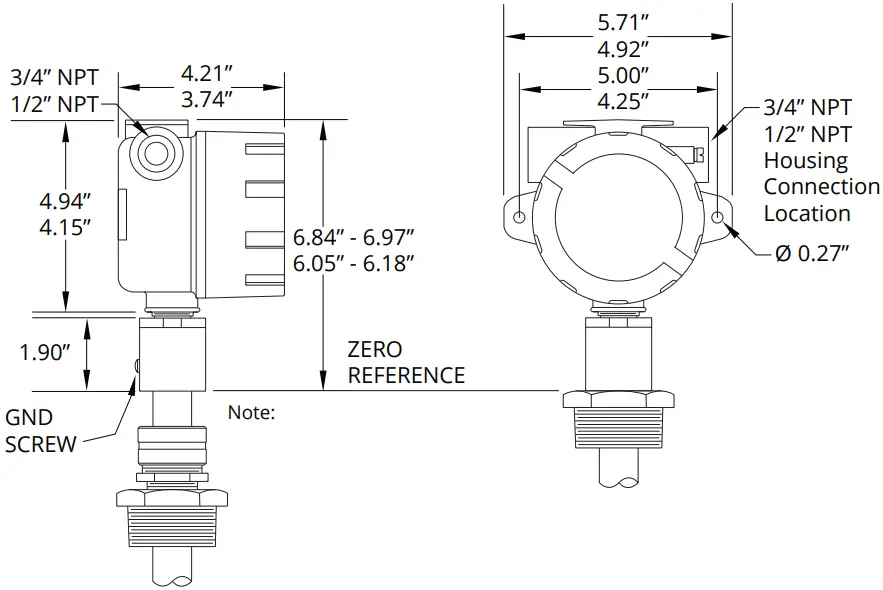 APG MPI-T Titanium Stem Magnetostrictive Level Sensors A1