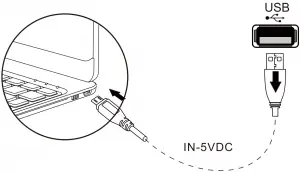 Recharge the keyboard 1
