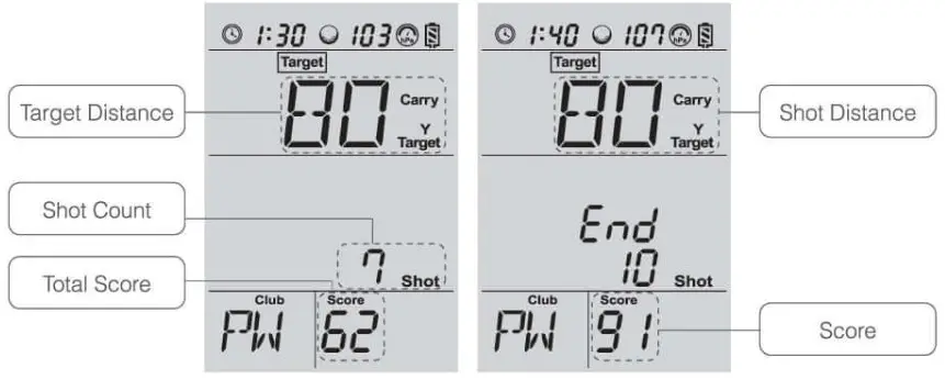 SWING Caddie Remote - TARGET MODE