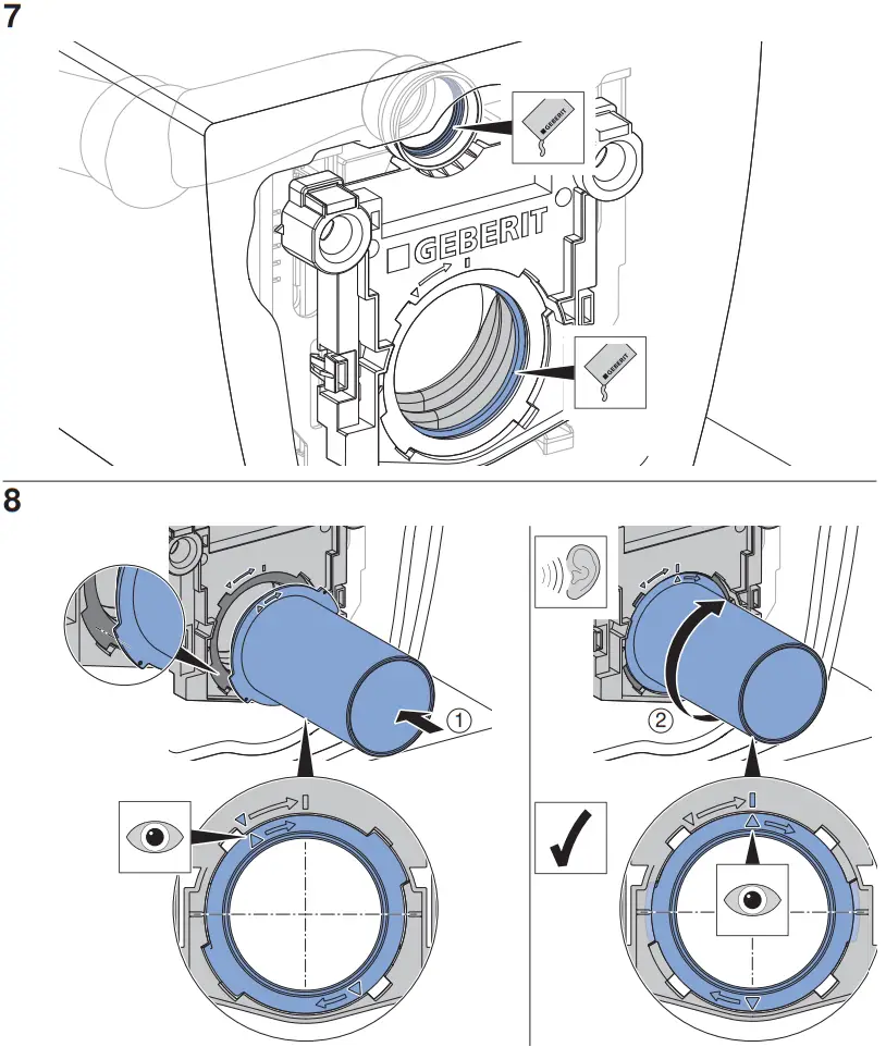 GEBERIT WC STOL One Turboflush Med Sits Vit - 4