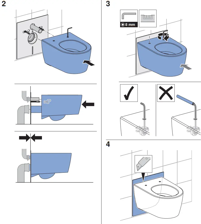 GEBERIT WC STOL One Turboflush Med Sits Vit - 8