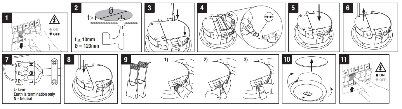 AURORA EN-EMDLST 3W Self Test Emergency Downlight fig 1