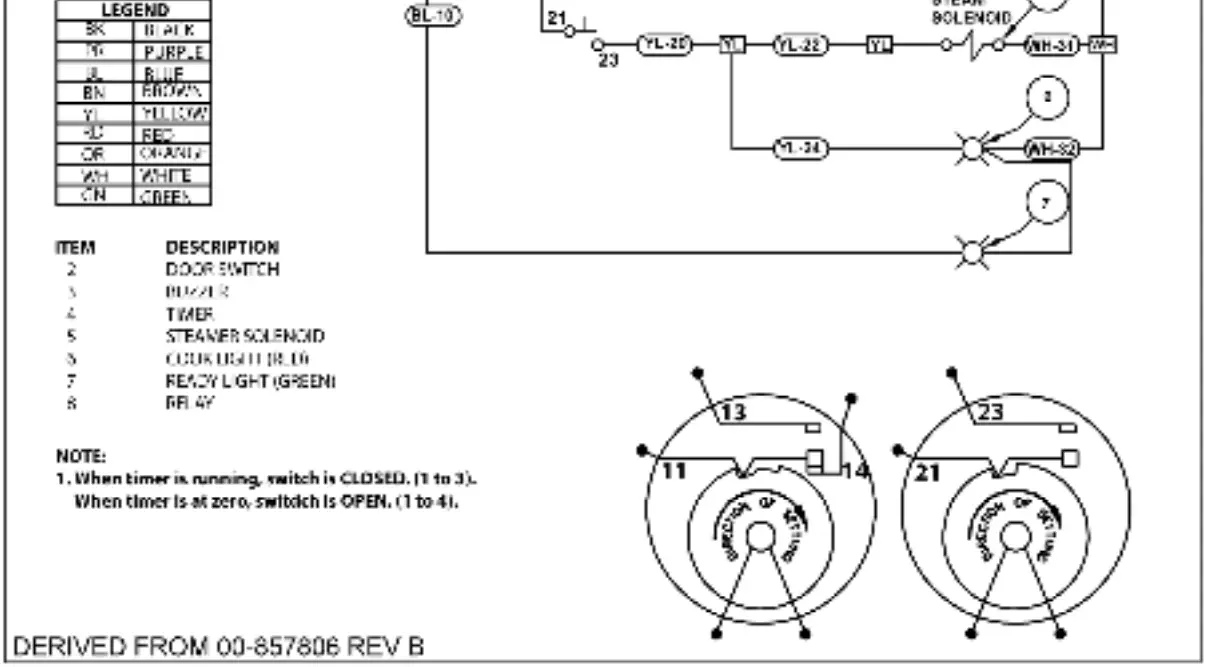 VULCAN 00-913102-0176A Steamer Replacement Timer Kit-fig21