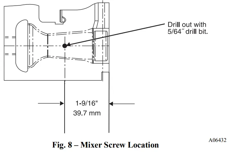 PERMASTELL AG KN018SNP 03 Gas Conversion Kit - Mixer Screw Location