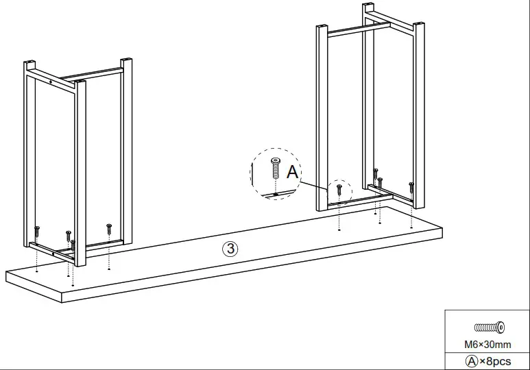 BYBLIGHT BB C0666XL Wood Finish Rectangle Long Console Table - overview 4