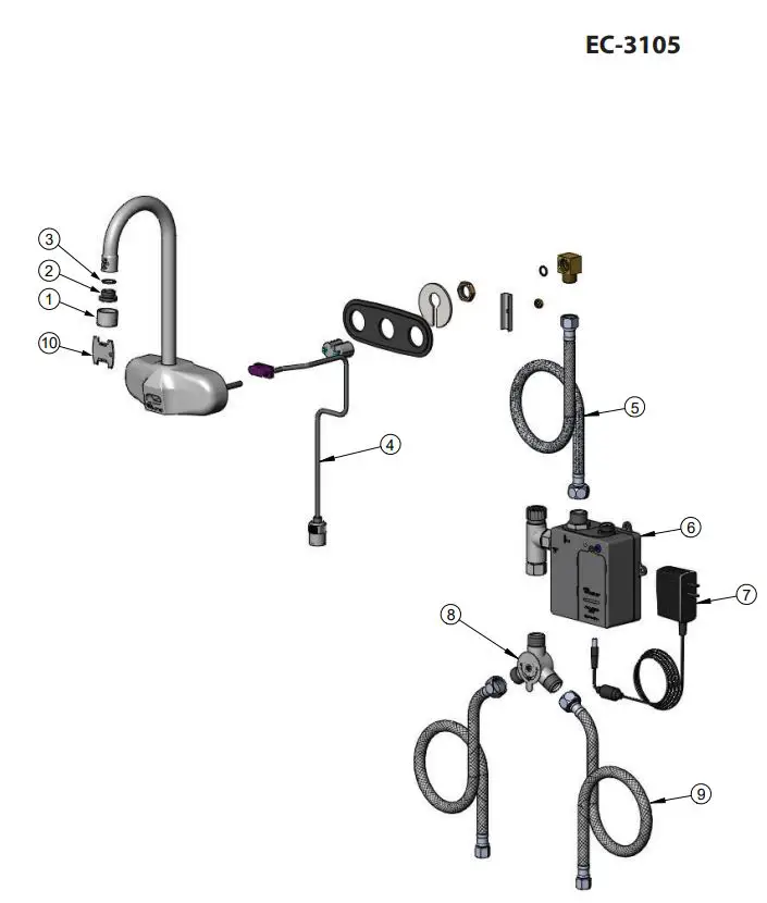 T S EC-3100 Series CheckPoint Instruction Manual - Exploded View