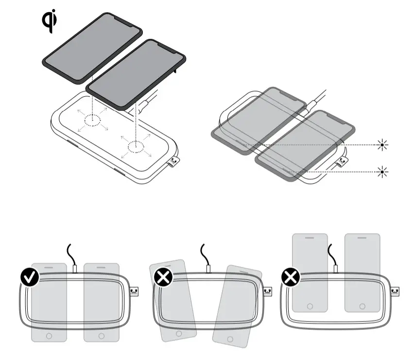 FRESH N REBEL Base Wireless Charger Duo Pad - CHARGING