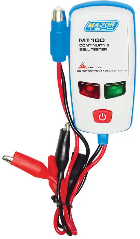 MAJOR TECH MT100 Continuity and Bell Tester