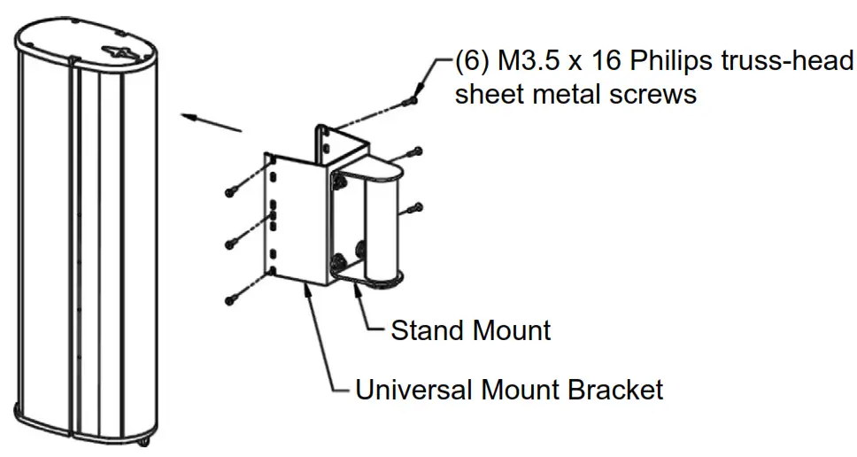 biamp E200 SAK Desono E Series ENT200 Stand Adapter Kit - Fig1