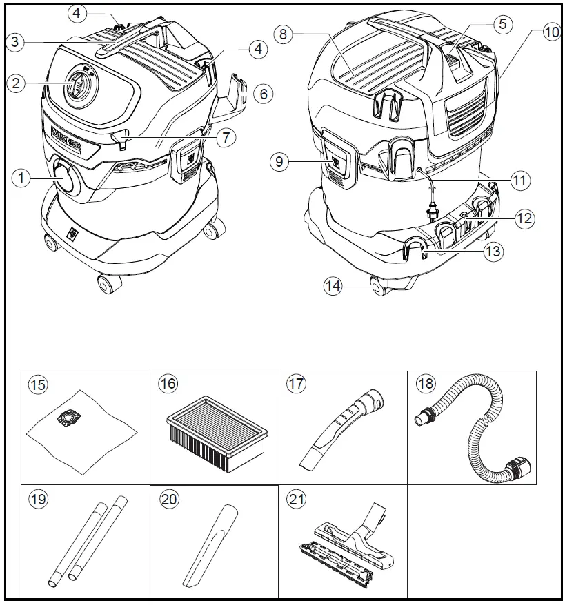 KARCHER WD 4 Wet and Dry Vacuum Cleaner 1