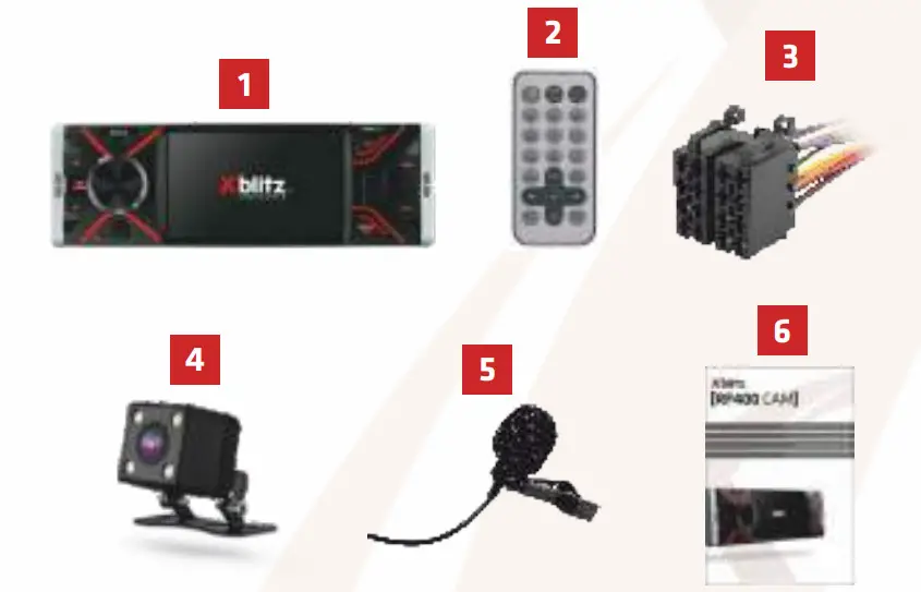 xblitz RF400 CAM Car Radio with Reversing Camera - Figure 2