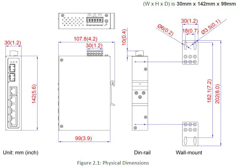 Leonton PG2-0702-SFP, PG2-0702-SFP-T 7 Port Industrial Gigabit PoE plus Ethernet Switch-2