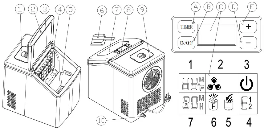 zokop HZB-18F-L Ice Maker - 1