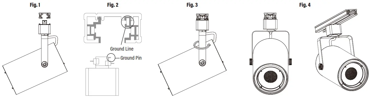 PQL BD075 Led Track Lighting H OR J Type Fitting - Figure 2