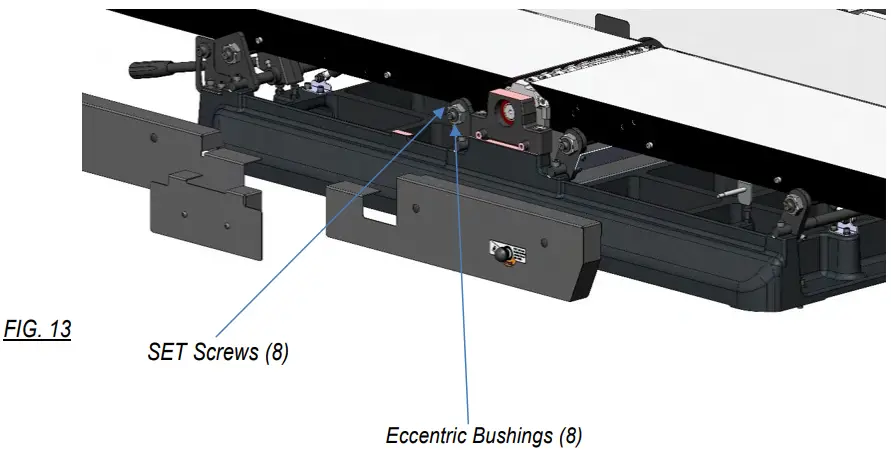 Infeed or Outfeed Table loose
