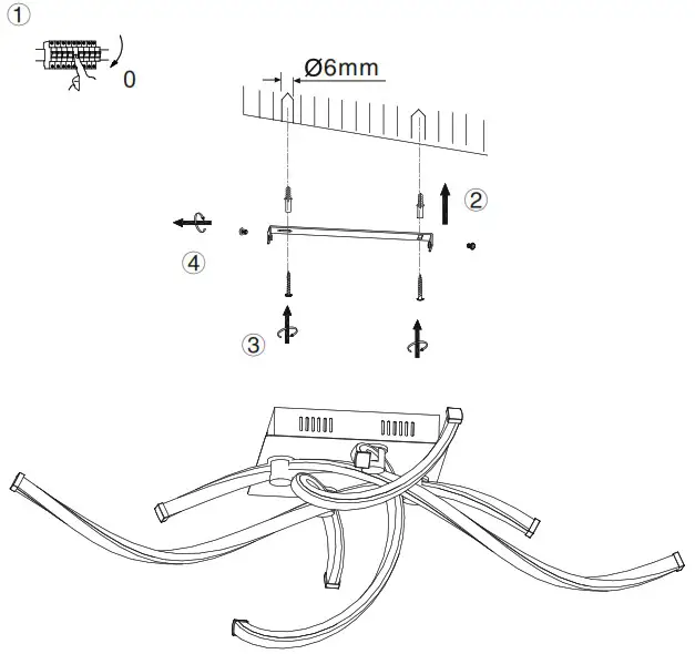 LeuchtenDirekt 11995 55 LOLAsmart SWING Ceiling Light - overview 2