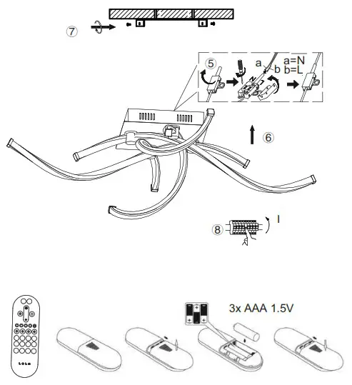 LeuchtenDirekt 11995 55 LOLAsmart SWING Ceiling Light - overview 3