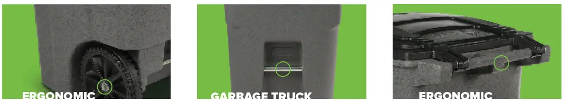 Toter 25532 R1BLU Blue Plastic Wheeled Kitchen Trash Can - fig3