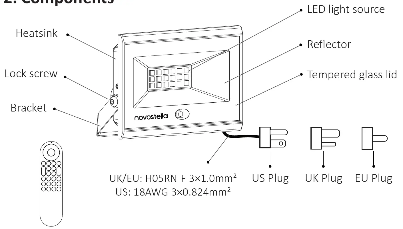 novostella NTF85 LED RGB Flood Light 1