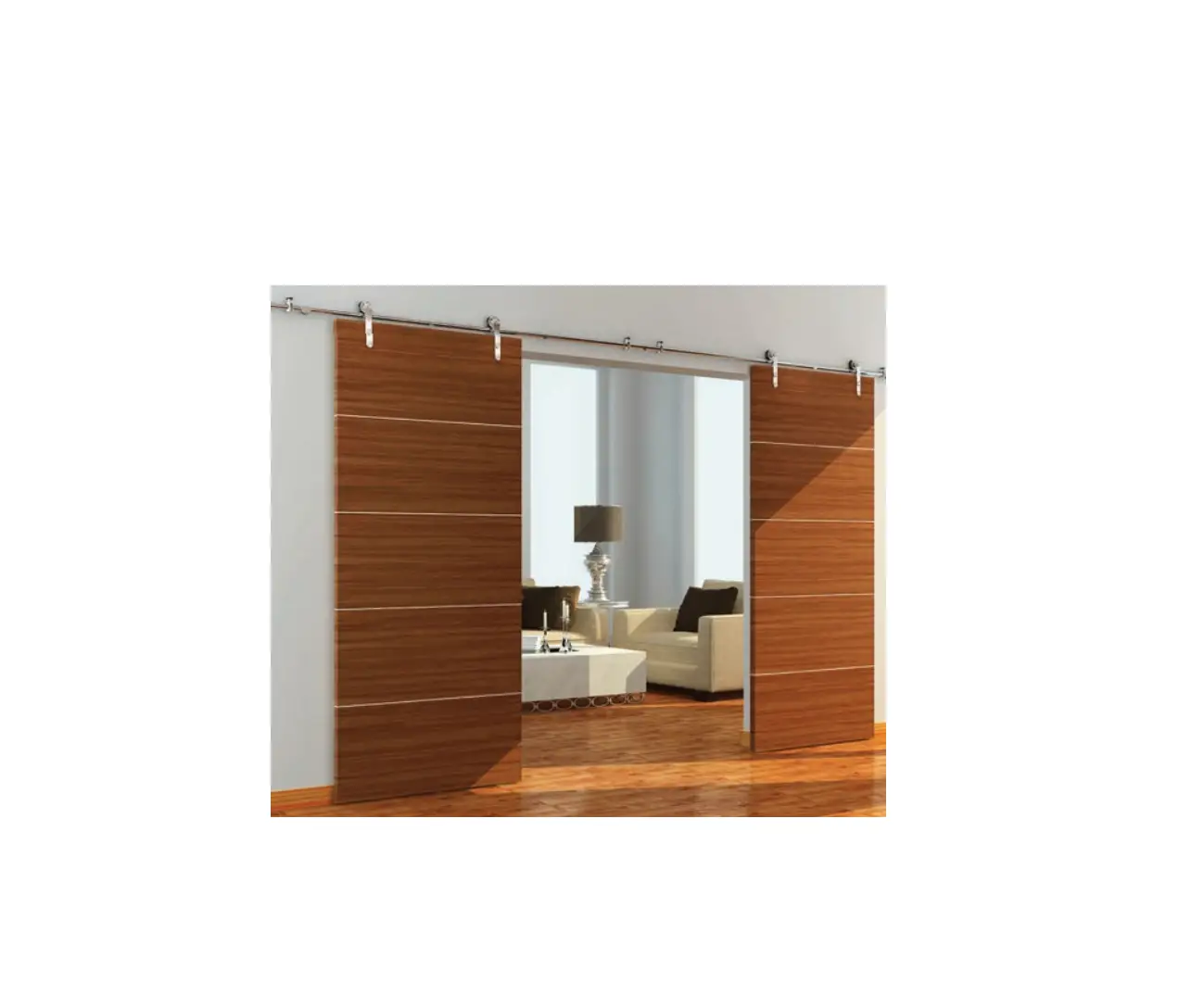 Barn Door Hardware Sdh-dw12-ss Loft Ii Hardware Kit For Sliding Double Wood Doors Installation Guide