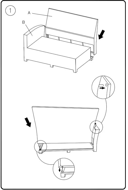 ASHLEY P440-854 5 Piece Set Lounge Set - 2