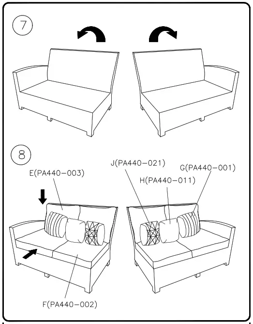 ASHLEY P440-854 5 Piece Set Lounge Set - 6