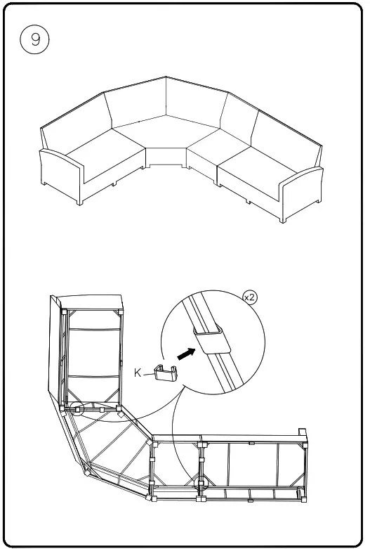 ASHLEY P440-854 5 Piece Set Lounge Set - 7