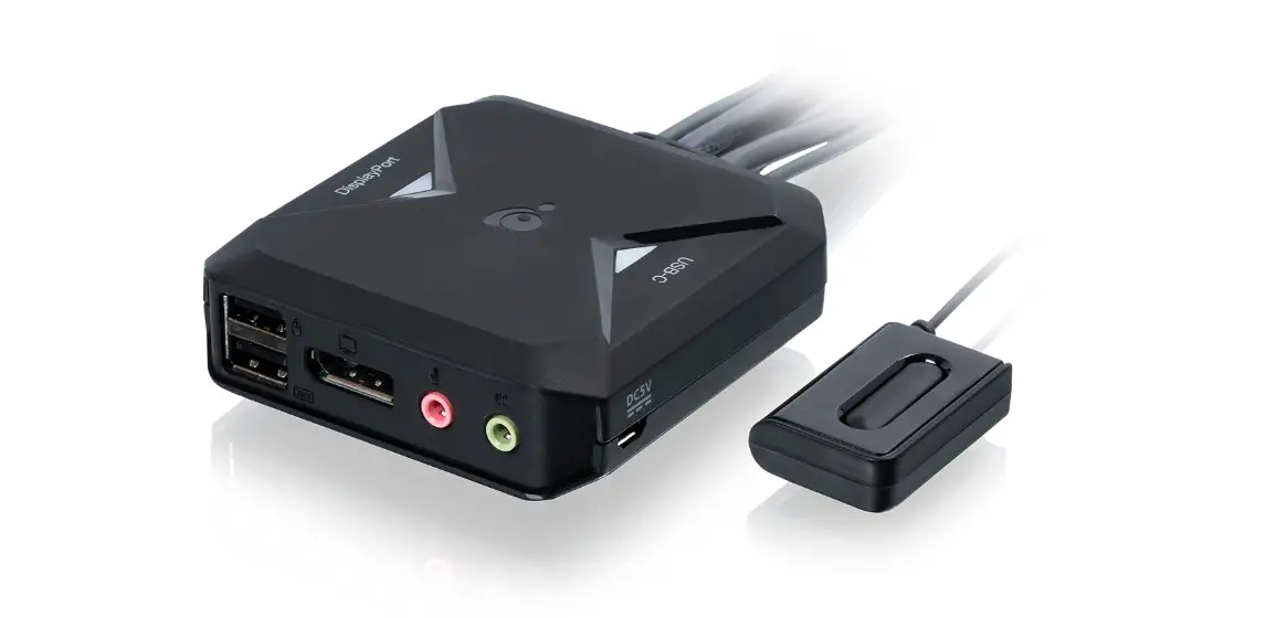 Iogear Gcs82dpc 2-port 4k Kvm Switch With Displayport Usb C And Audio User Guide