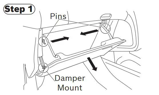BOSCH T10 Cabin Filters - Removing the glove box Step 1