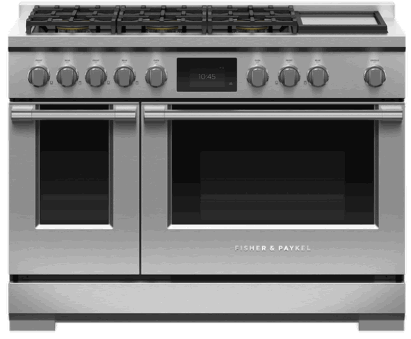 FISHER PAYKEL DV568DSD Dual Fuel Range 48 Inch 6 Burners with Griddle