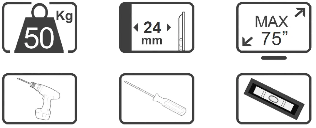 gembird-WM-75F-01-Wall-Mount-TV-02
