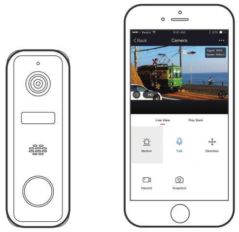 EZVIZ VDB2 Video Doorbell Camera - App