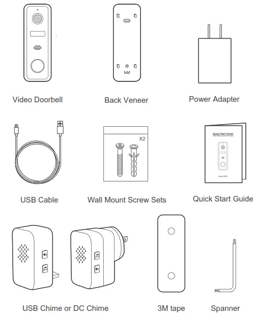 EZVIZ VDB2 Video Doorbell Camera - Fig1