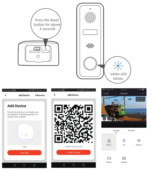 EZVIZ VDB2 Video Doorbell Camera - button