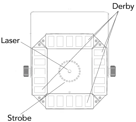 EVENT LIGHTING ORBIT2 3-in-1 LED Effect Light with Derby RGBW Overview