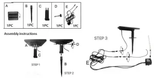 GAINSBOROUGH H328 Solar Elephant Fountain -Parts