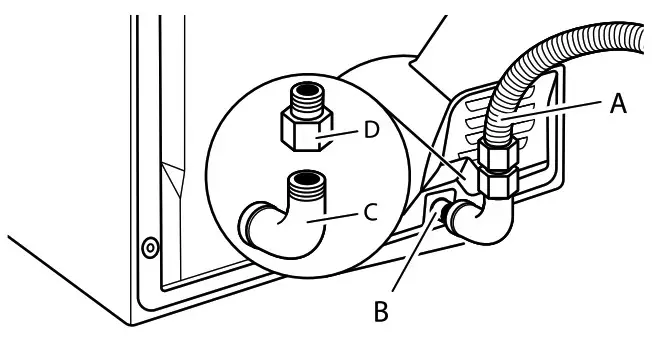MAYTAG MGD6630HW Gas Dryer- pipe fitting connection