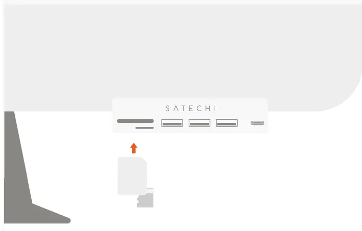 SATECHI 898313 USBC Clamp Hub FOR 24 Inch IMAC - Insert micro