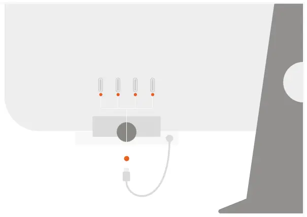 SATECHI 898313 USBC Clamp Hub FOR 24 Inch IMAC - USBC cable