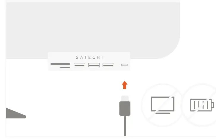 SATECHI 898313 USBC Clamp Hub FOR 24 Inch IMAC - drive